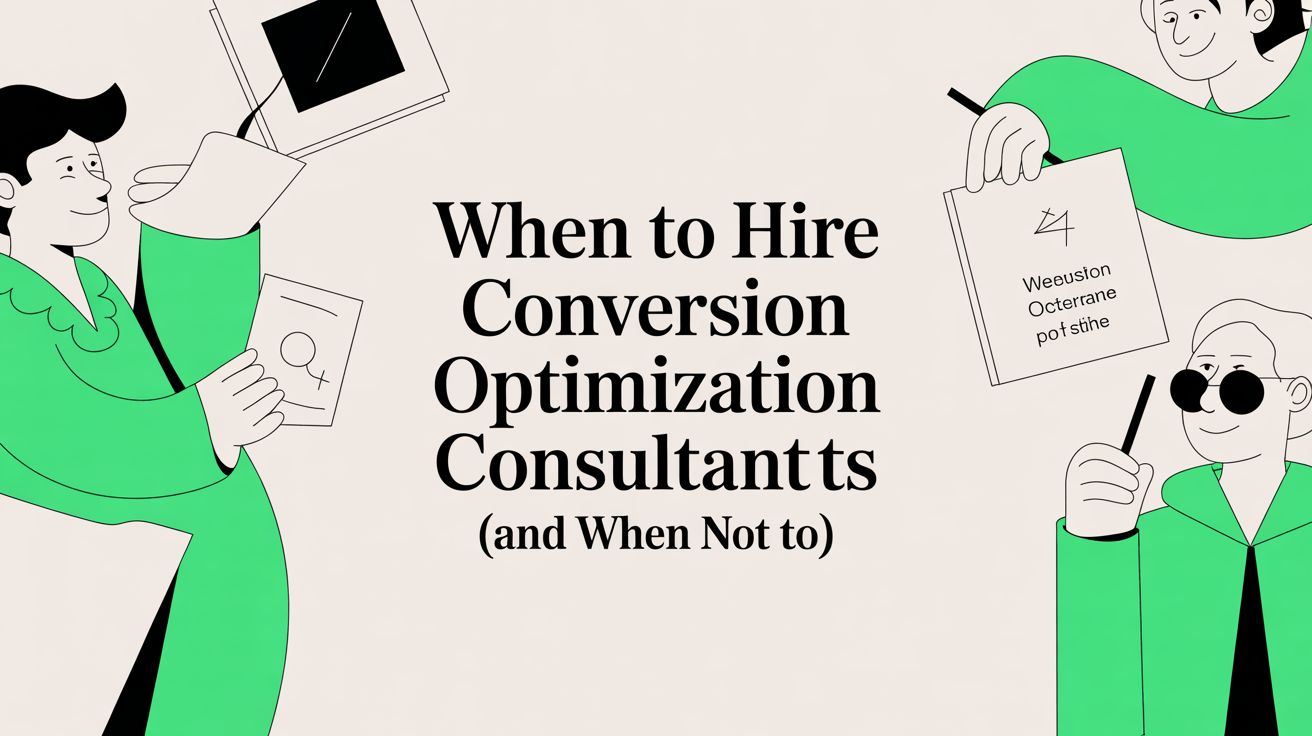 When to hire conversion optimization consultants (and when not to)