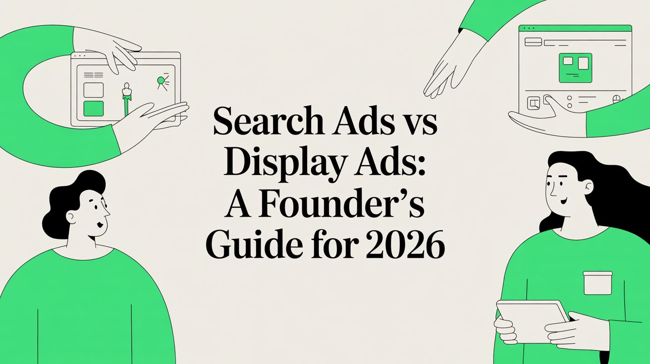 Search Ads vs Display Ads: A Founder's Guide for 2026