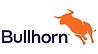 Bullhorn brand logo with stylized orange bull graphic.