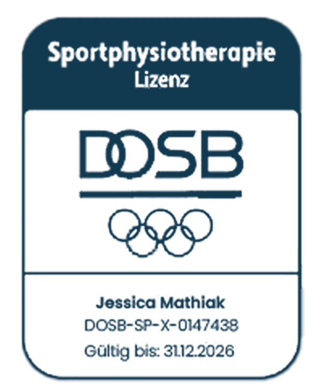 Logo DOSB Olympia Sportphysiotherapie Lizenz - Kooperationspartner von Jessica Mathiak Physiotherapie