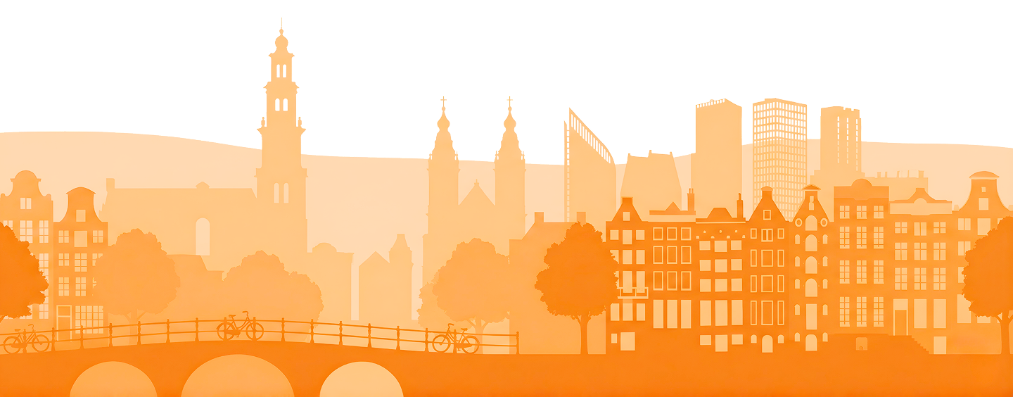 Achtergrond Amsterdam skyline - VoorUit decoratief