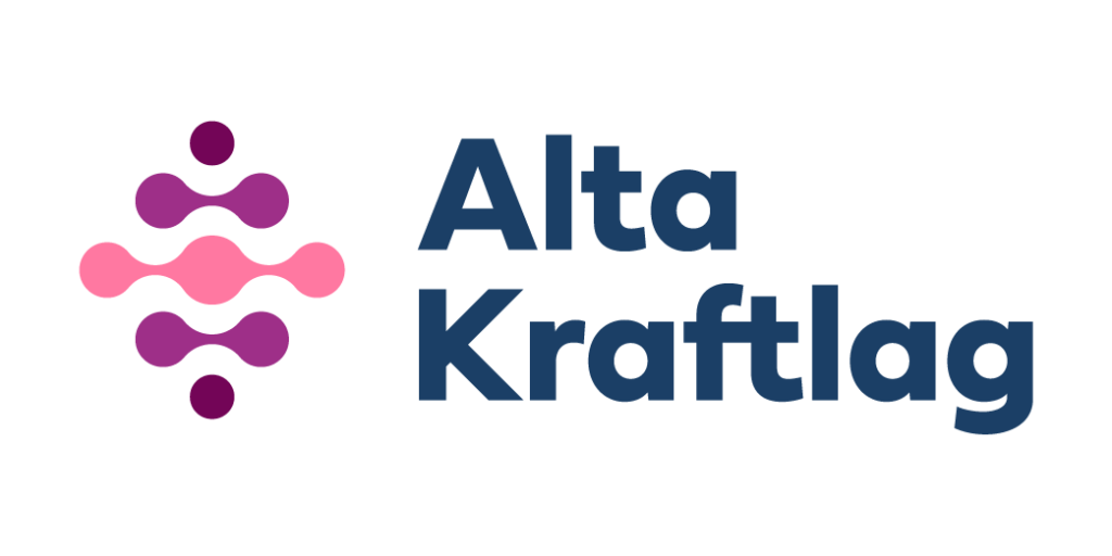 Alta Kraftlag logo. Eksempel på ukorrekt bruk av logo.