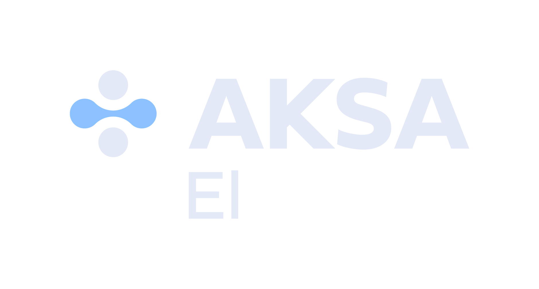 Logoen til AKSA El med blå og lyseblå grafiske elementer sammen med navnet AKSA El på en hvit bakgrunn.