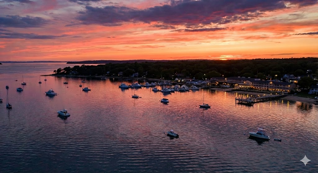 Private sunset charter cruise in the Hamtpons at golden hour