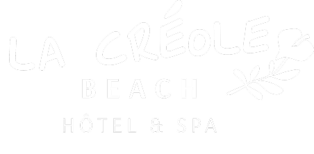 Logo de La Créole Beach Hôtel & Spa avec motif floral stylisé.