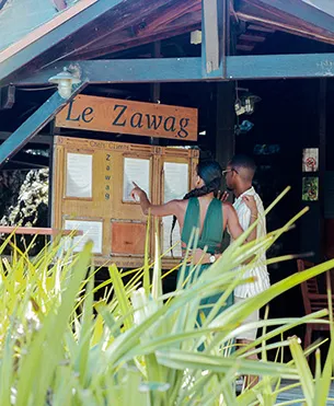 Entrée du restaurant Le Zawag à La Créole Beach Hôtel & Spa