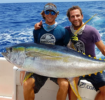 Pêche au gros d'un thon jaune en Guadeloupe, une excursion proposée par La Créole Beach Hôtel & Spa.