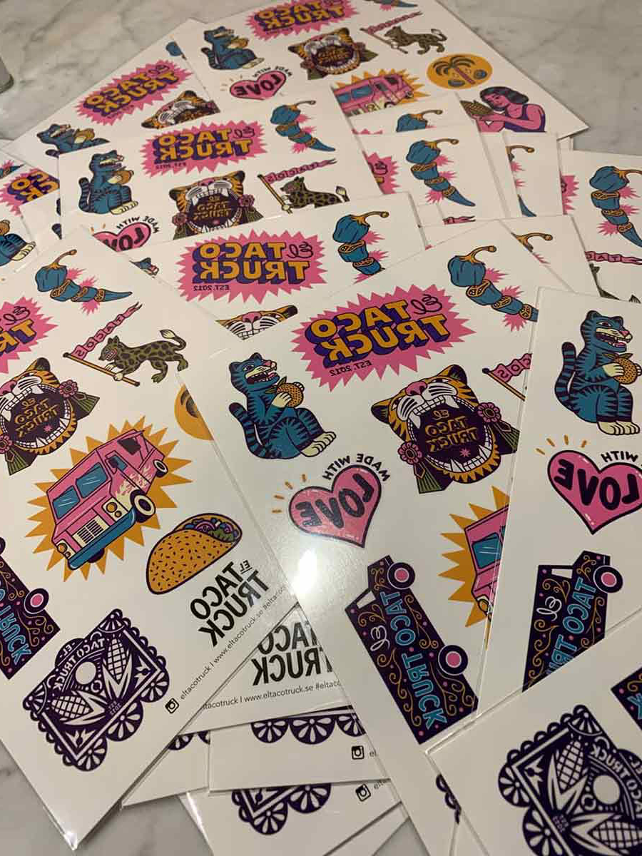 Temporära tatueringar från el taco truck