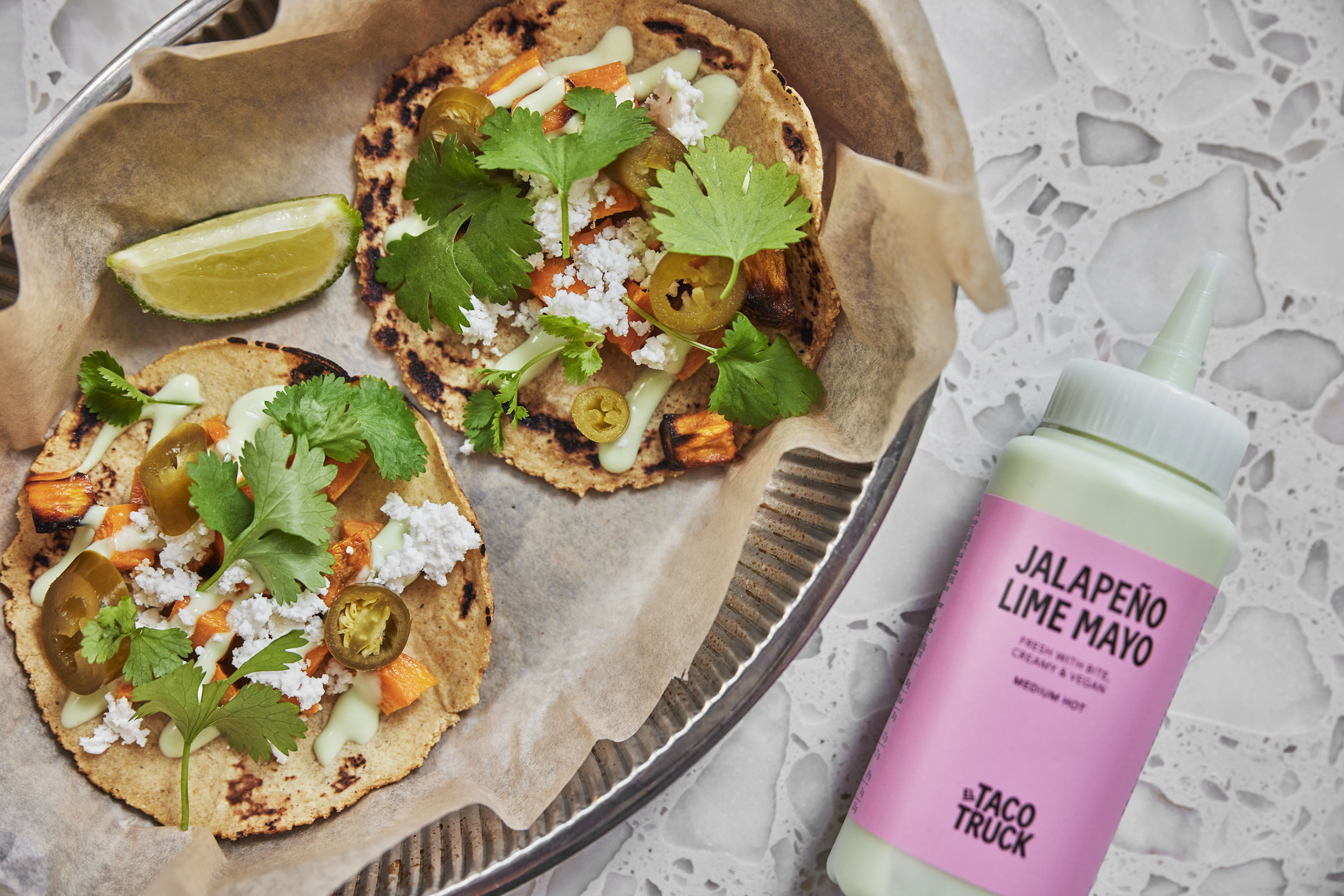 TACOS MED RISTEDE SØDE KARTOFLER