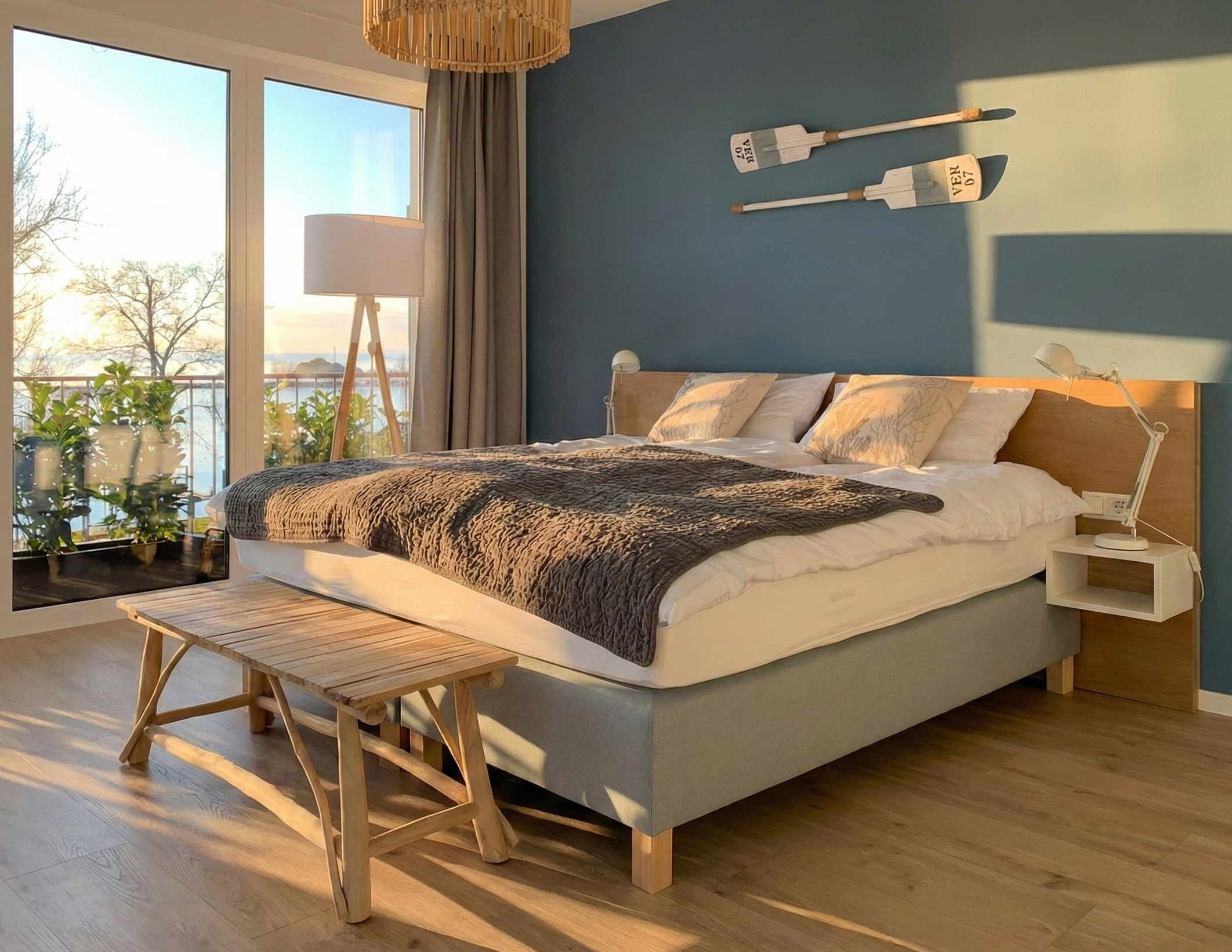 Doppelbettzimmer Süd mit Seeblick & Balkon