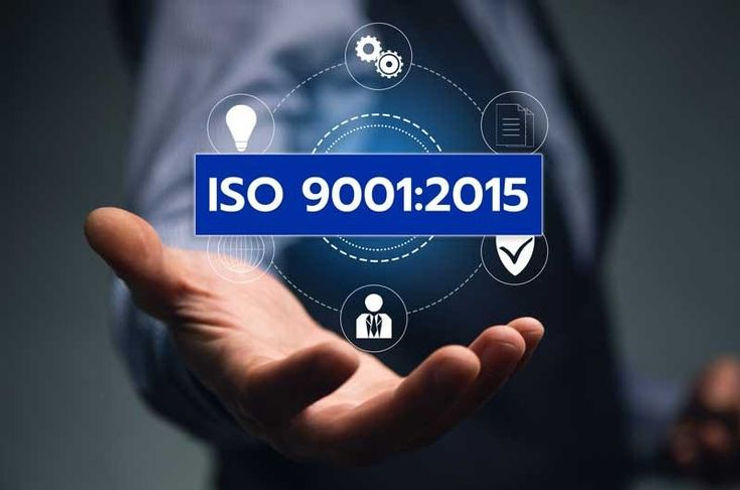 Visual representation of ISO 90012015 certification, symbolizing adherence to quality management principles.