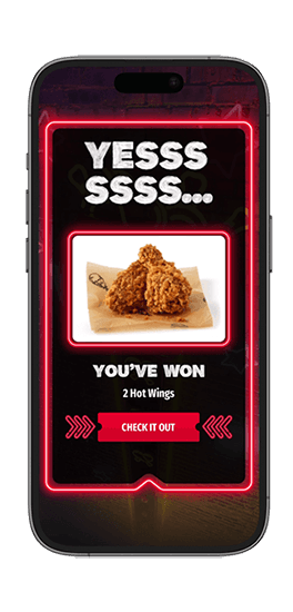 prizes game features KFC