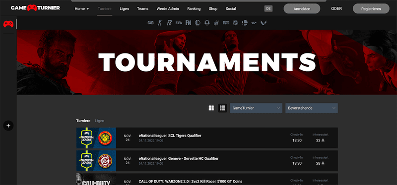 Whitelabel tournament platform