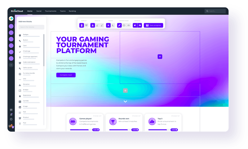 esports tournament software examples