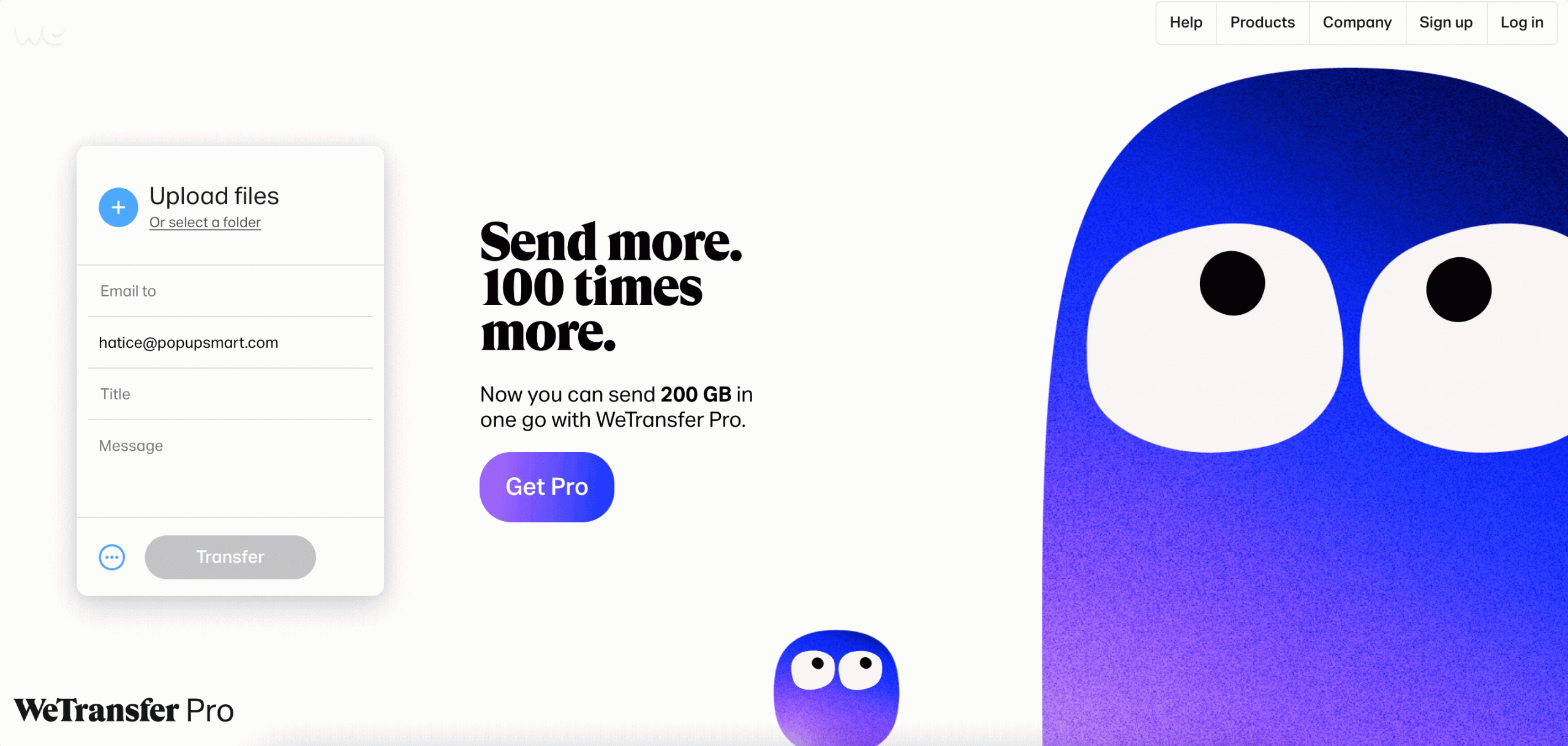 WeTransfer activation