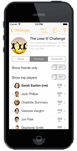 gamification features challenges app