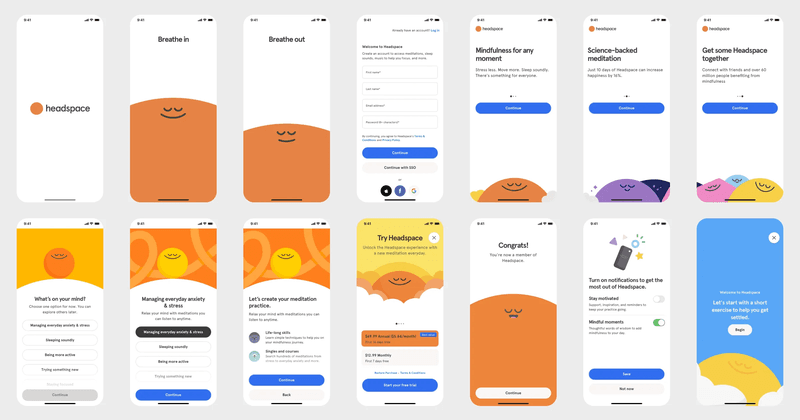 headspace wellness app ideas uxdesign