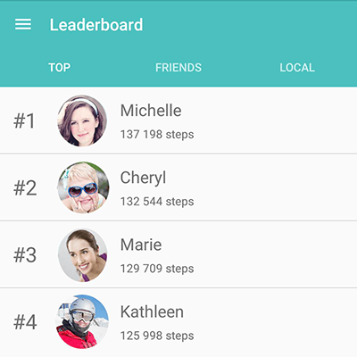user retention leaderboard fitbit