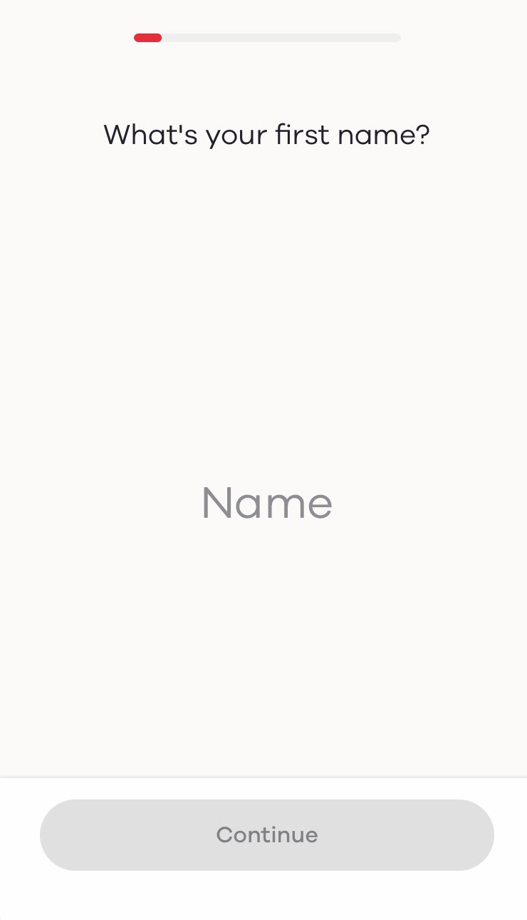 First onboarding screen of the Ten Percent Happier app