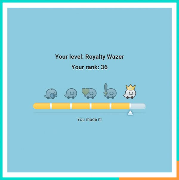 Waze progress bar example
