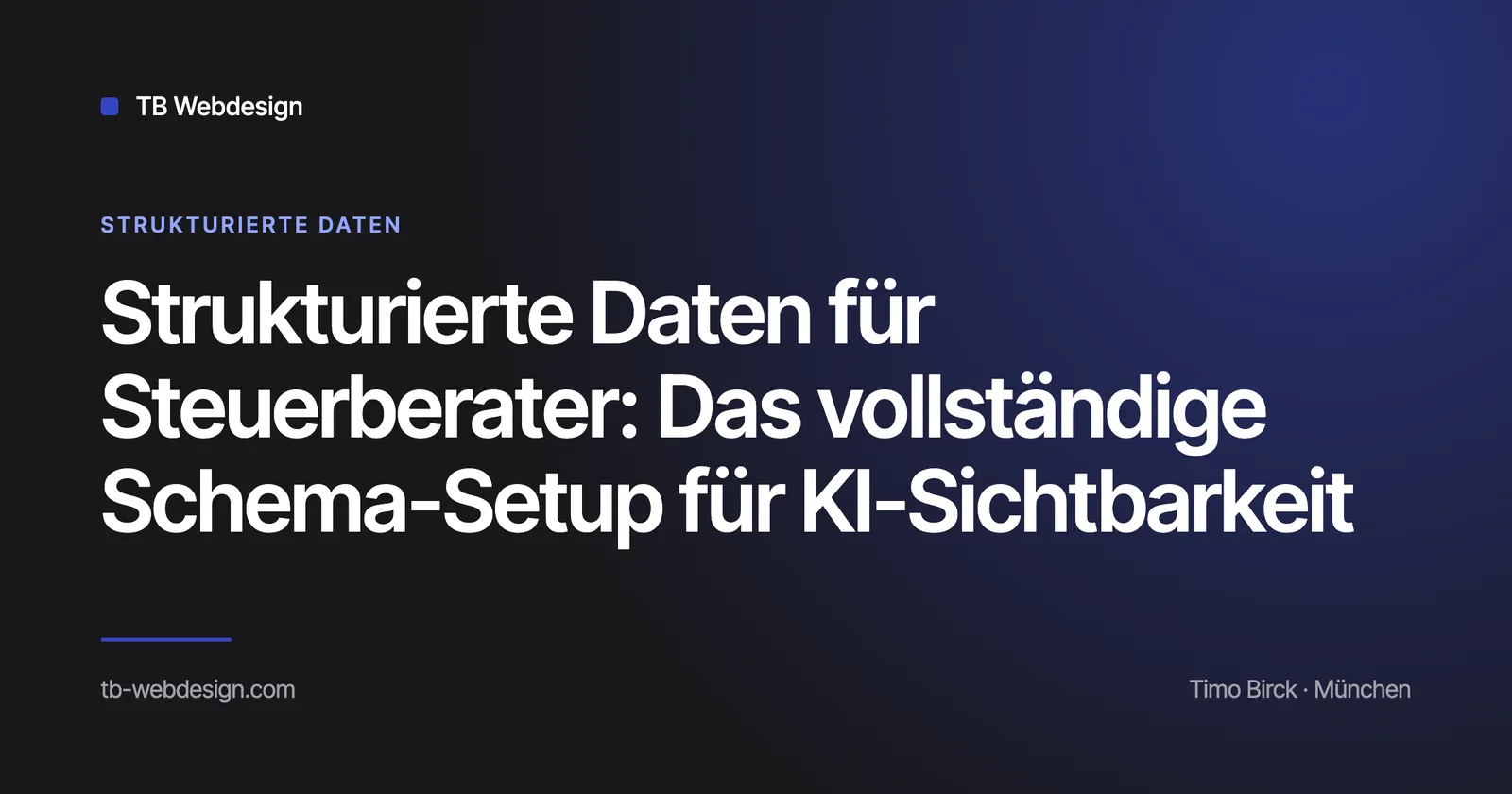 Titelbild: Strukturierte Daten für Steuerberater — TB Webdesign