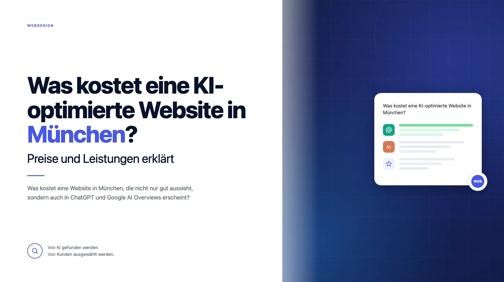 Titelbild: Was kostet eine KI-optimierte Website in München — TB Webdesign