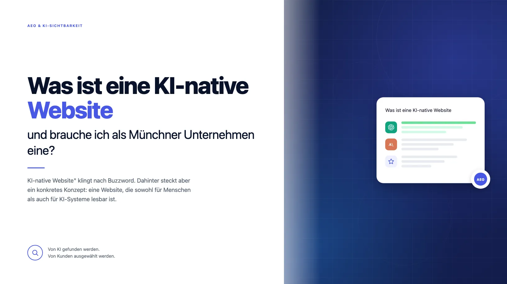 Titelbild: Was ist eine KI-native Website — TB Webdesign