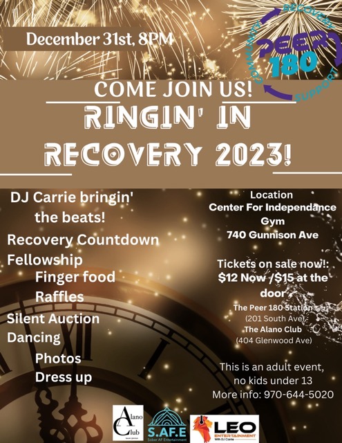 Ringing In Recovery with Peer 180 @ Peer 180 RCO (Grand Junction – CO)