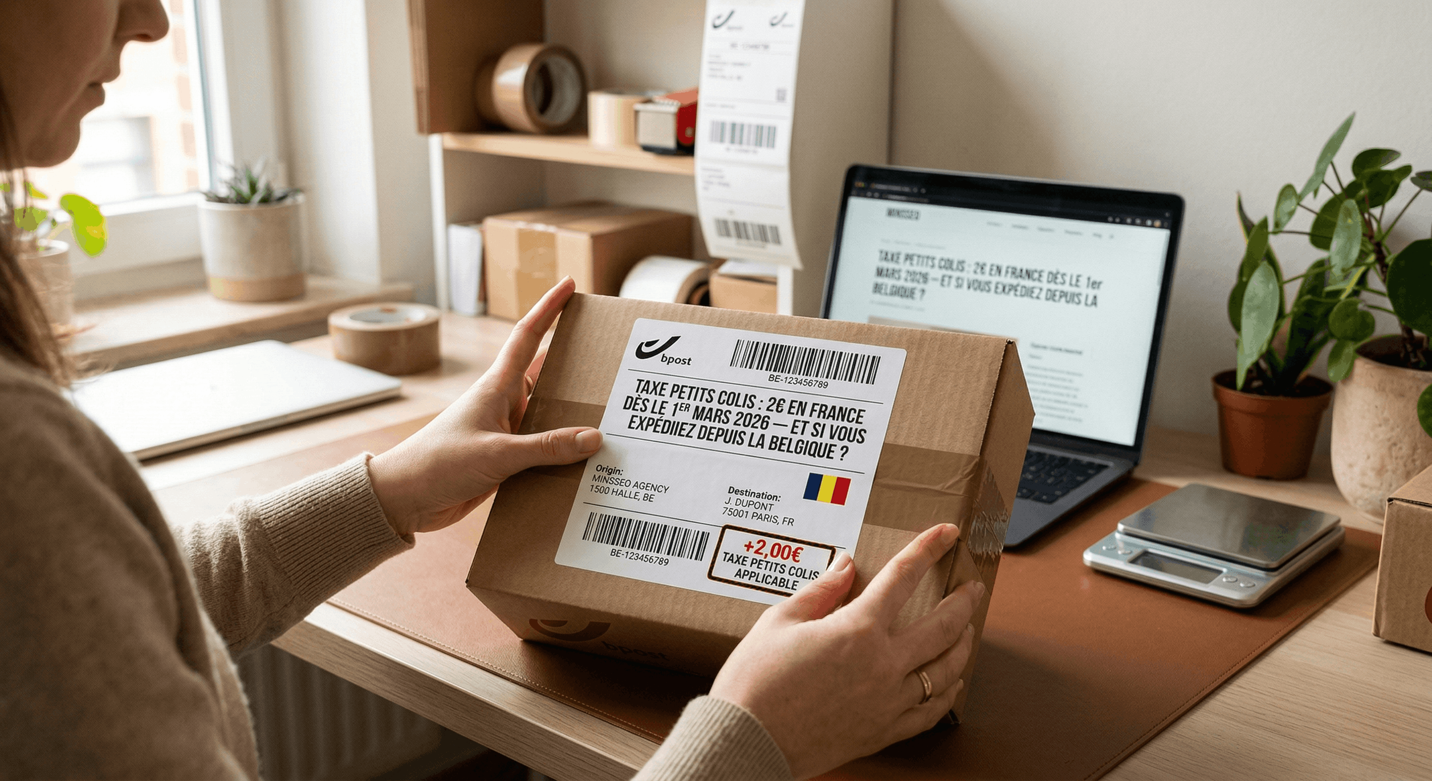 Taxe petits colis France 2026 : 2€ par article — La solution logistique belge pour e-commerçants | Yaslan Logistique