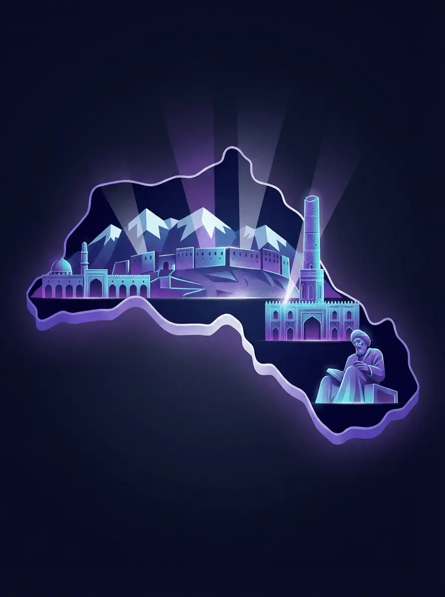 A man in a brown sweater is sitting down.