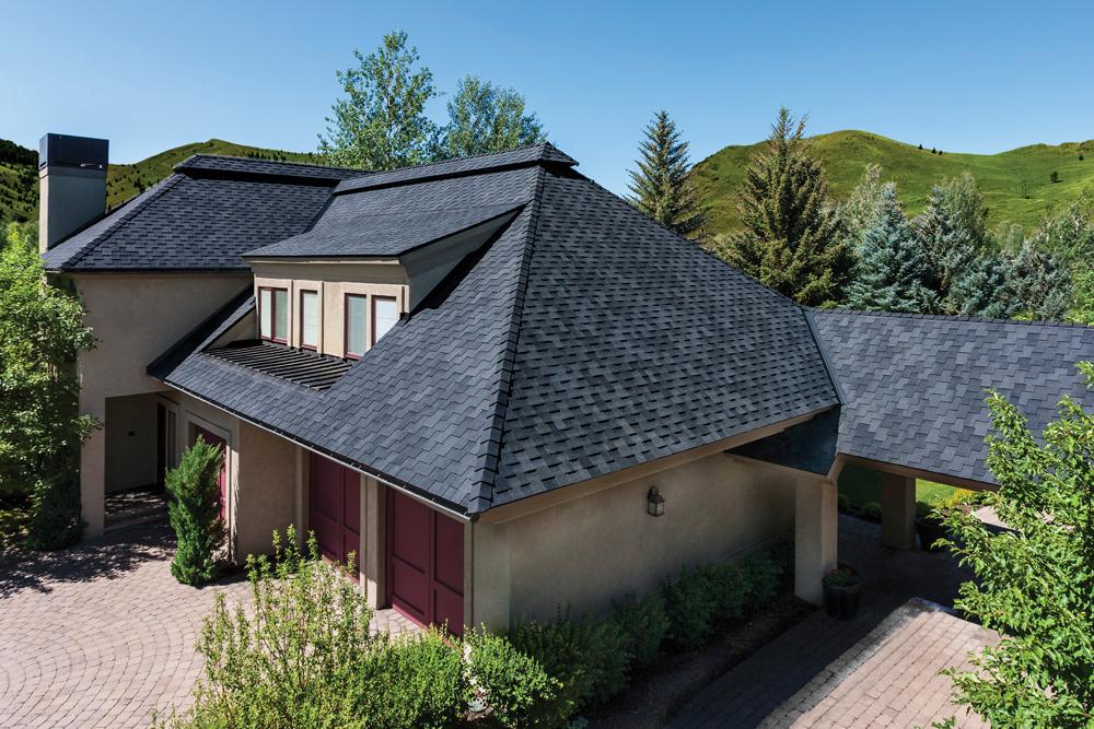 Completed residential roof