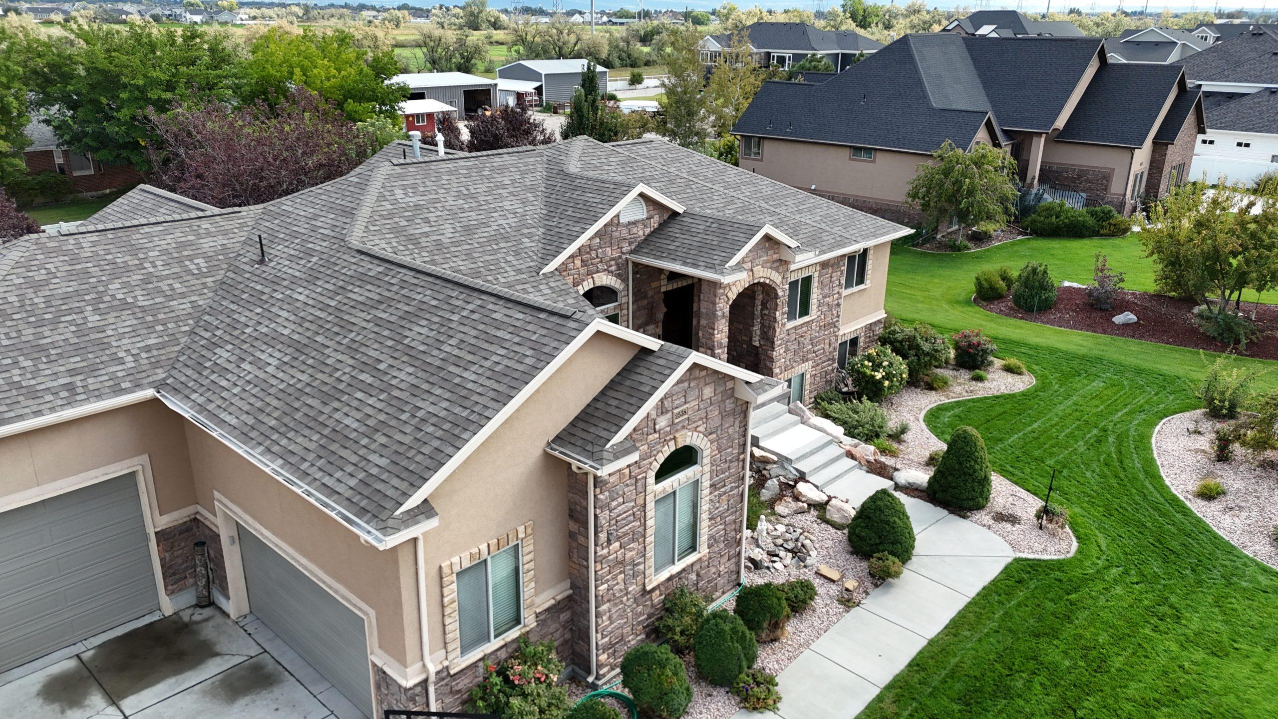 Home with new roof
