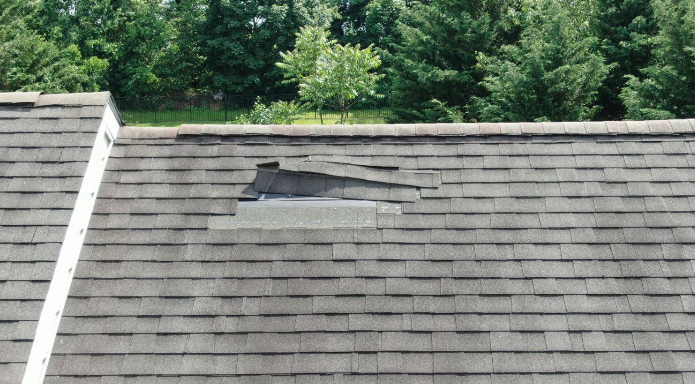 damaged shingles