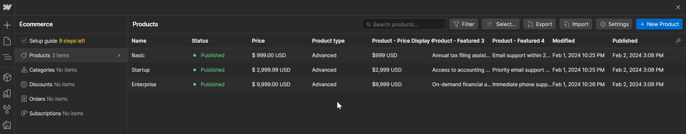 Accountant X Webflow Template And Ui Kit - Ecommerce Collection