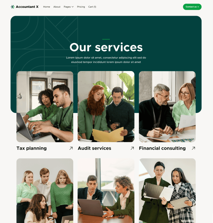 Accountant X - Service V1 Main Page - Accountant Webflow Template