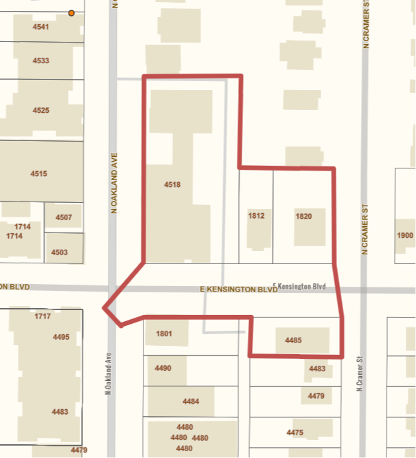 Kensington Boulevard Addresses 4518, 1812, 1820 and 4485.