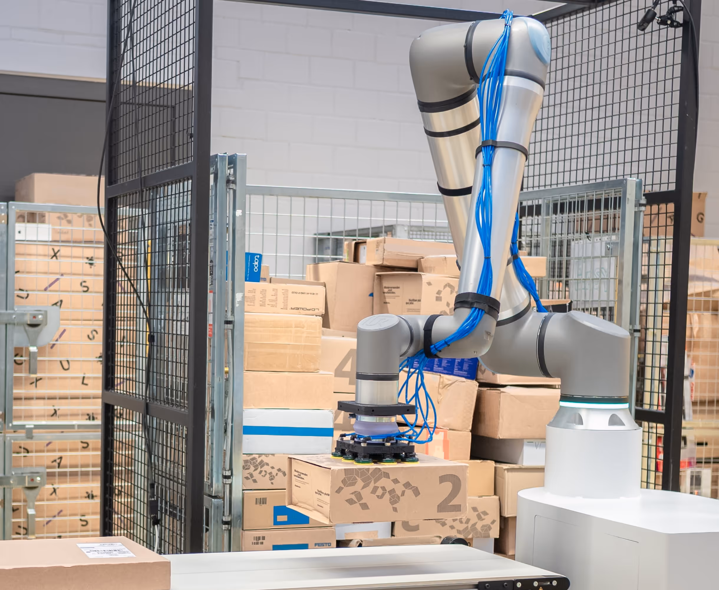 Flinkbot loading into a cage