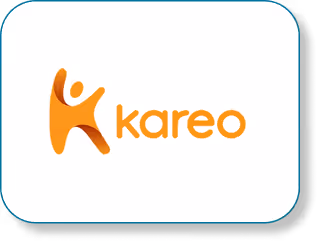 Kareo company logo in orange with abstract human figure.
