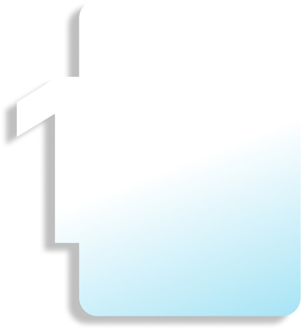 Icon of a gas cylinder with a gradient from white to light blue.