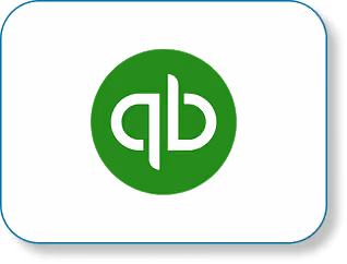 Green circle with lowercase letters q and b stylized inside it.