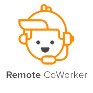 Icon of a person wearing a headset with microphone and the text 'Remote CoWorker' below.