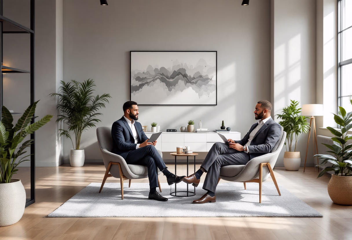 image of job interview (for a trucking company)