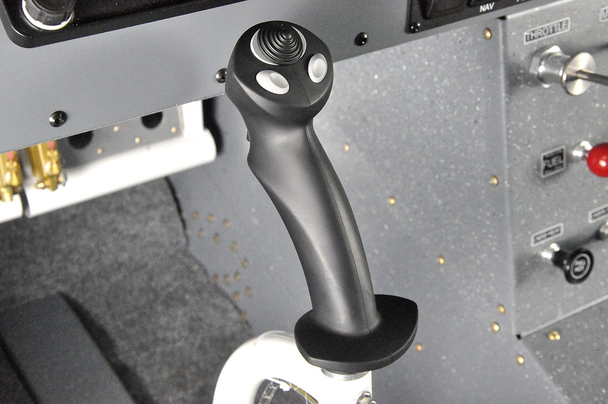 Control stick with electric trim controls in the Vashon Ranger R7