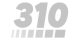 Orange stylized number 310 with an underline.
