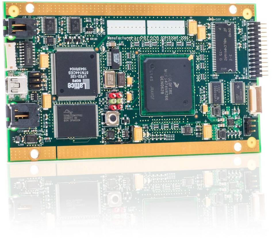 Presco-built FPGA board photographed on the bench.