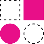 An illustration of shapes being categorized.