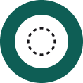 An illustration of a dotted circle inside a solid circle