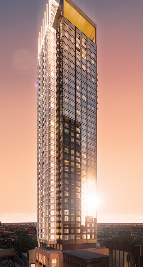 Corner units — six per floor