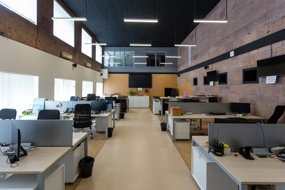 A modern, renovated office space