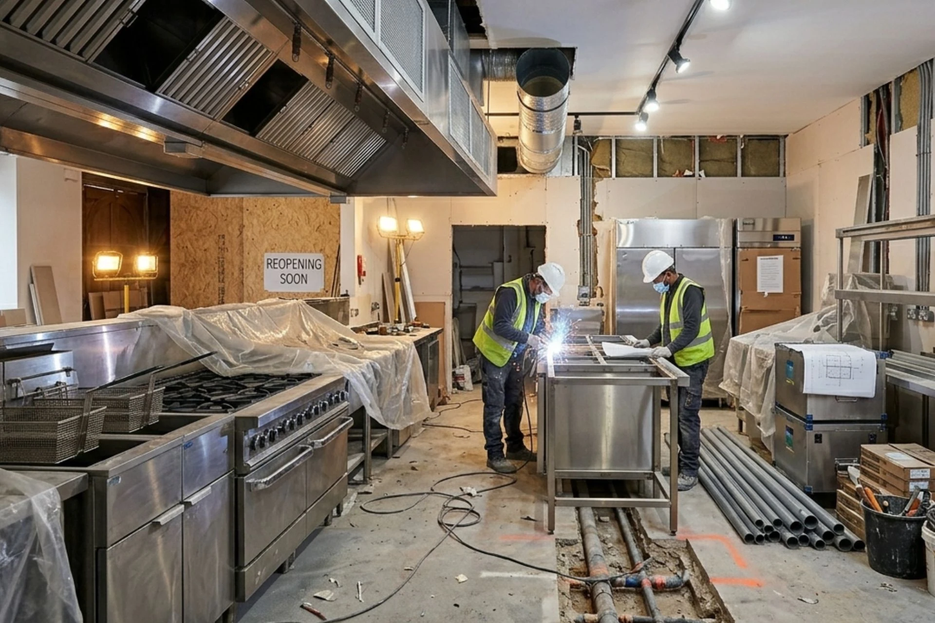 Renovating the inside of a kitchen